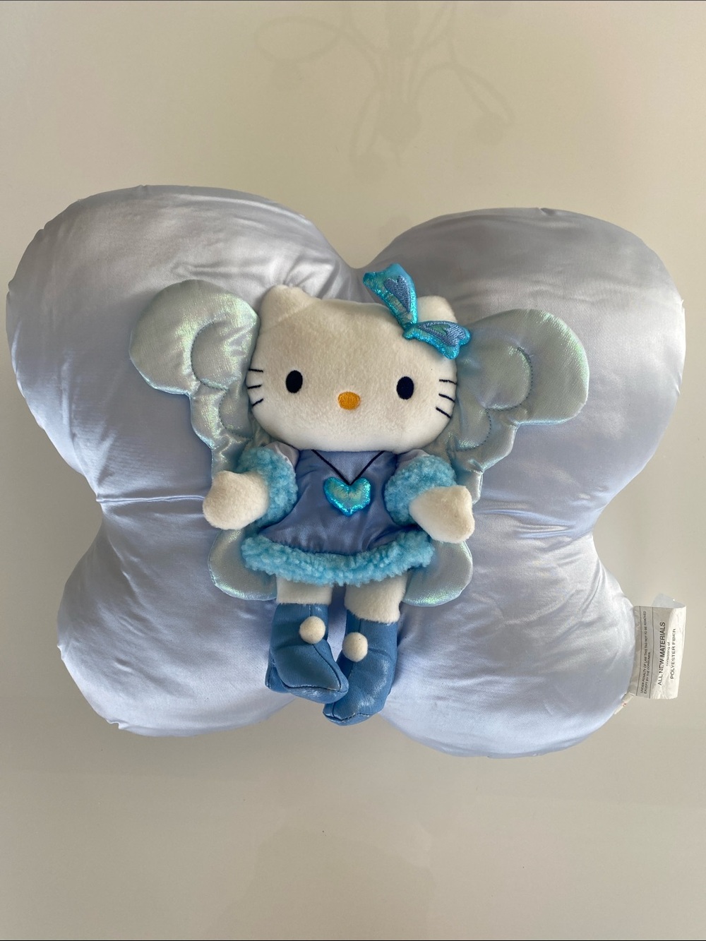 Vintage 2002 Hello Kitty Sanrio Blue Angel Pillow